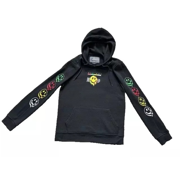 Trademark Brooklyn Cloth Graphic Hoodie Sweatshirt Smile Drip Logo Small Black - Picture 1 of 9